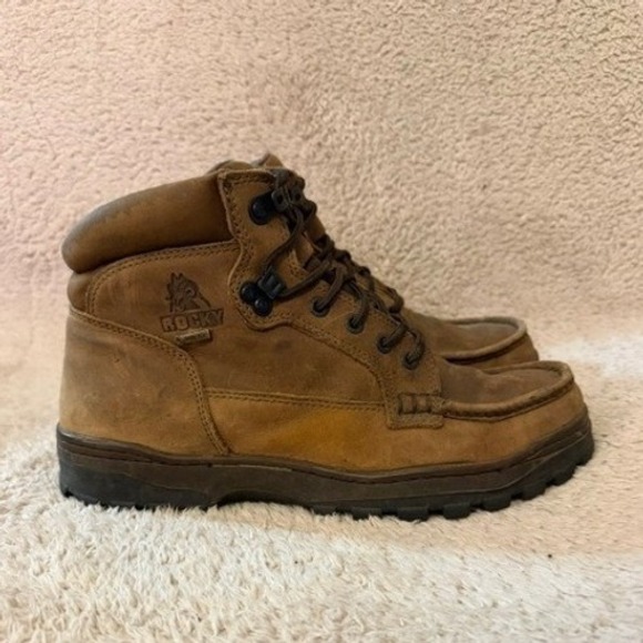 Rocky Boots Mens 9 Outback GTX 8723 Brown Gore-Tex Waterproof Moc Toe Lug Sole main image 6
